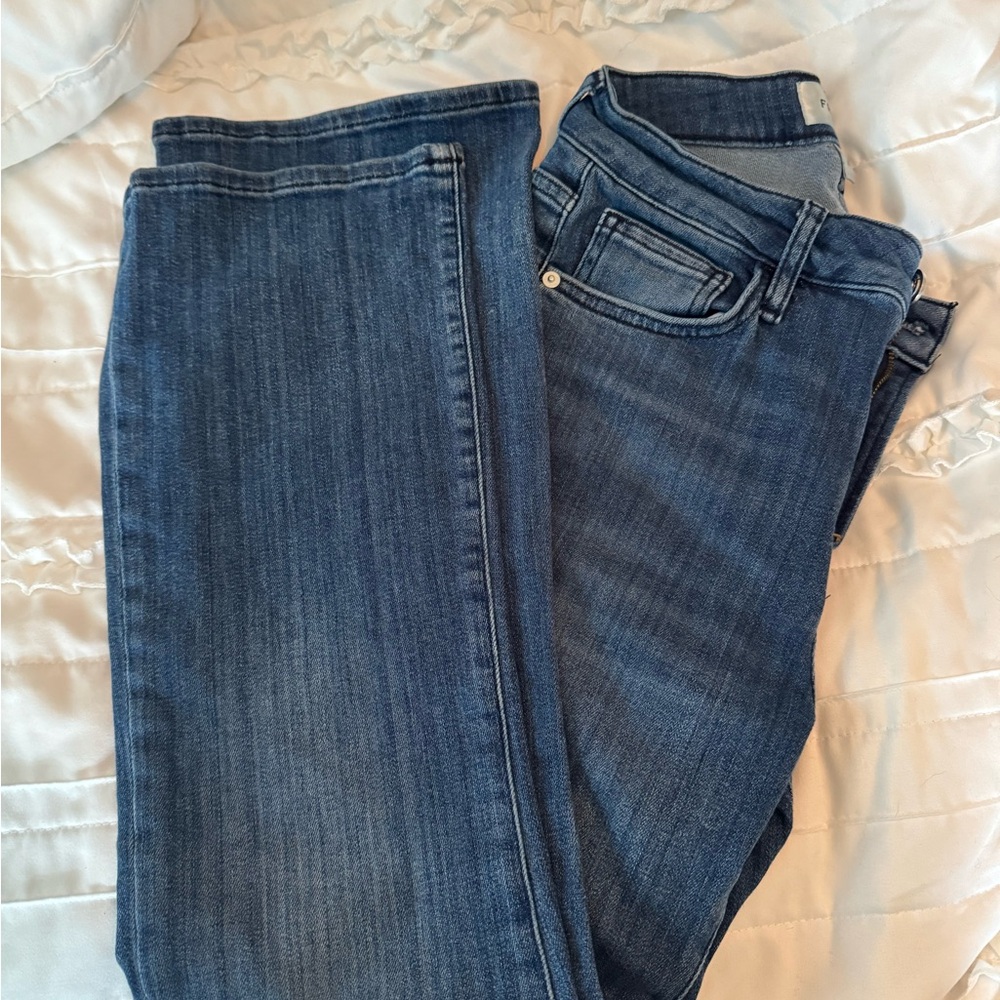 Frame Le Crop Mini Boot, Size 27, Like New, Medium Blue Wash